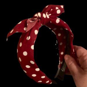 Polka Dot comfort knot bow headband